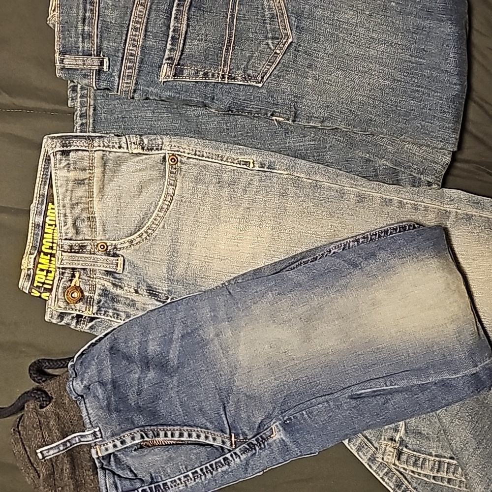 3 pair of kids jeans size 7 lot